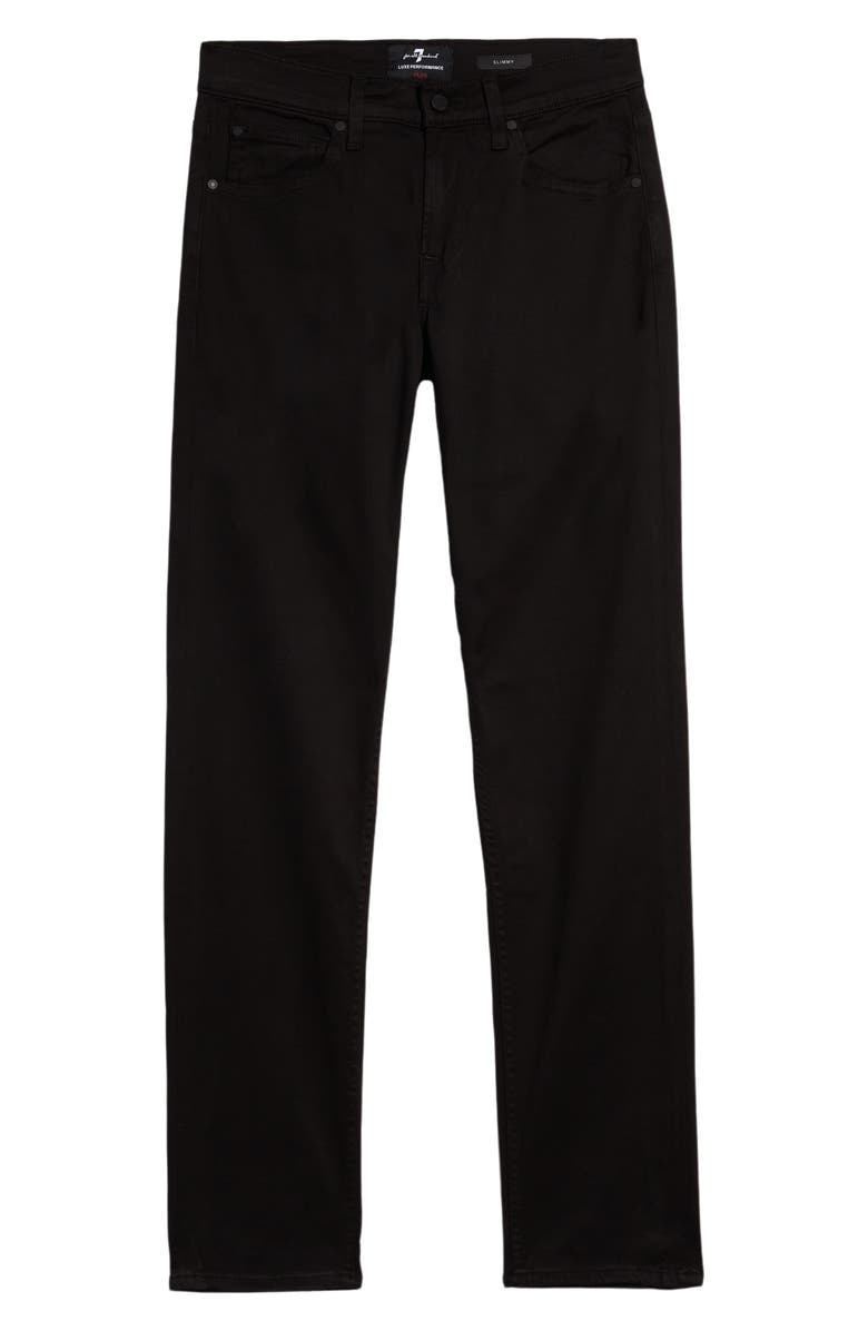 7 For All Mankind Slimmy Slim Fit Clean Pocket Luxe Performance Jeans, Alternate, color, Black