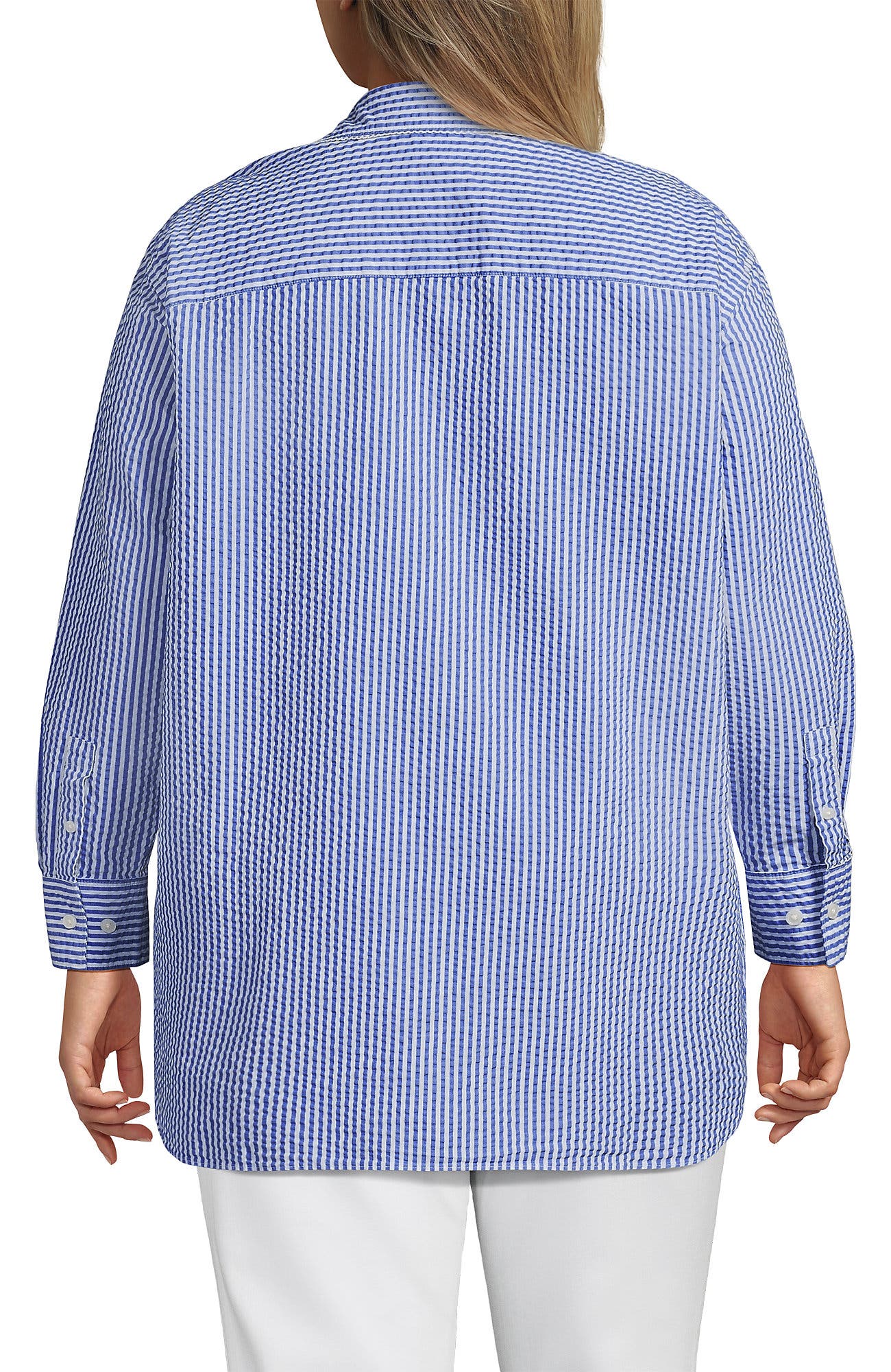 Oversized Seersucker Shirt - image 4