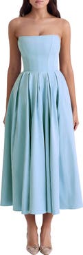 HOUSE OF CB Audrey Strapless Fit & Flare Dress