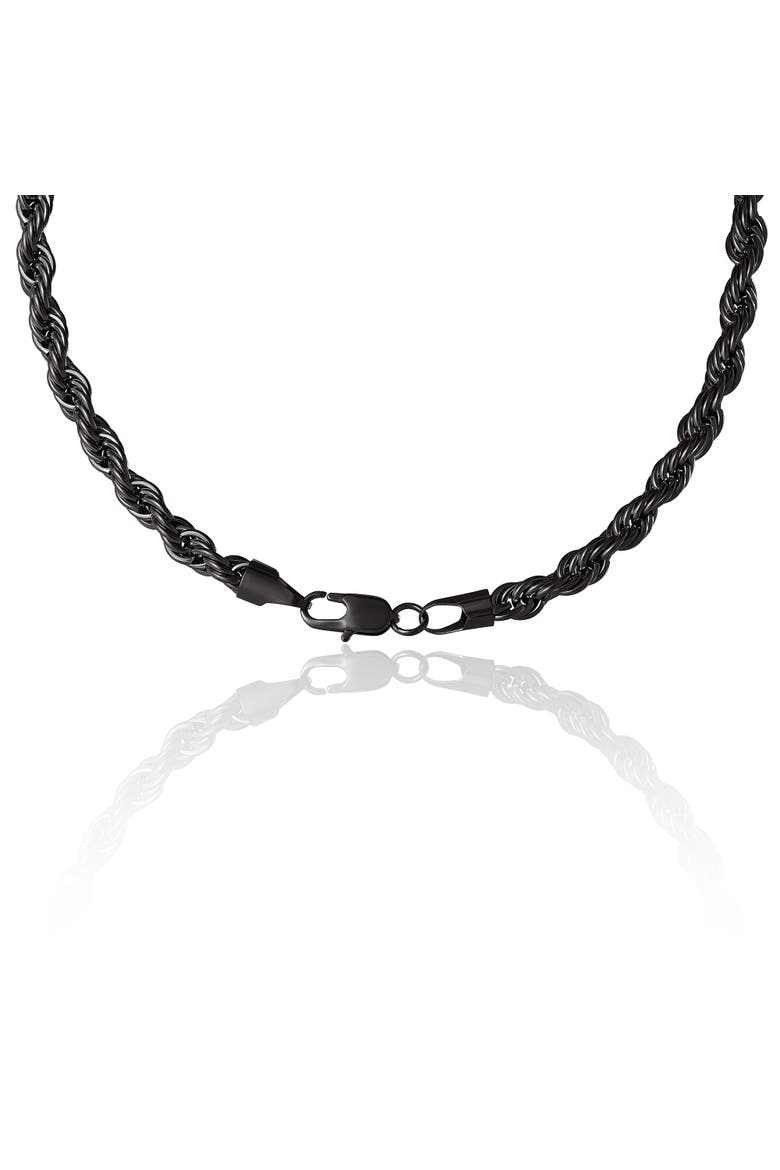 Black Twisted Rope Chain Necklace - 24'' Chain, Alternate, color, Black