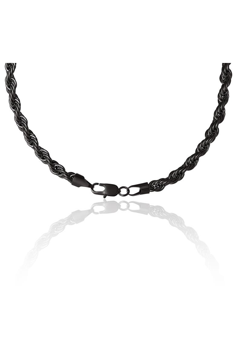 Lucky Brand Black Twisted Rope Chain Necklace - 24'' Chain, Alternate, color, Black
