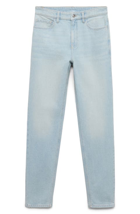 High Waist Ankle Mom Jeans (Regular & Plus)