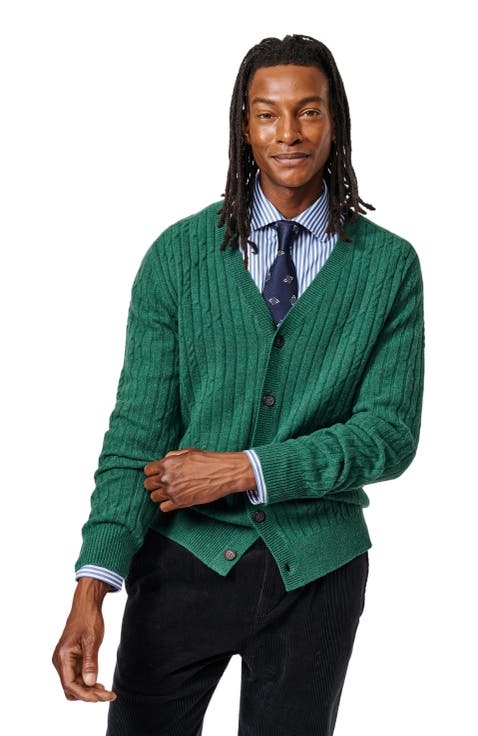 Leonard Wool Cable Sweater Cardigan