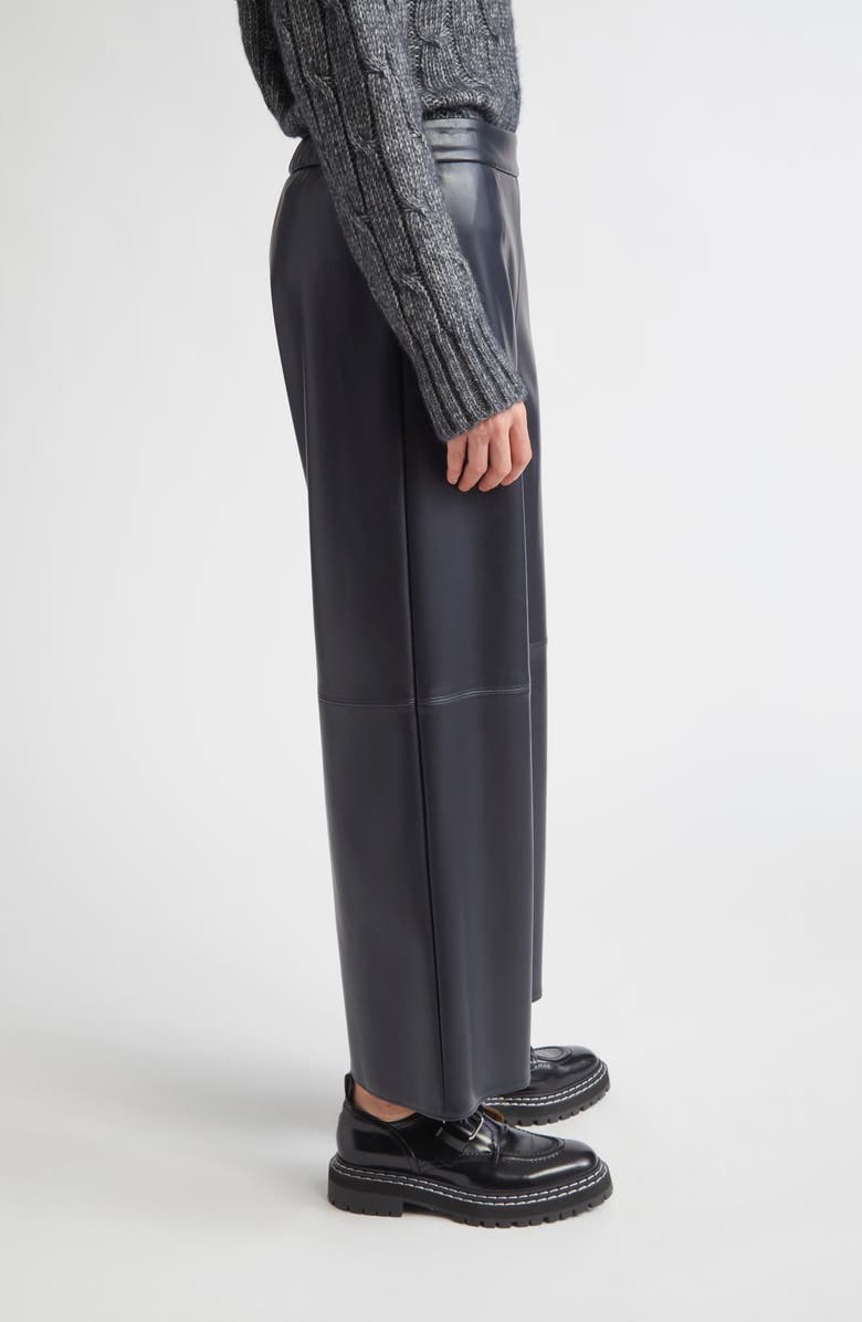 Max Mara Amati Faux Leather Crop Trousers, Alternate, color, Ultramarine