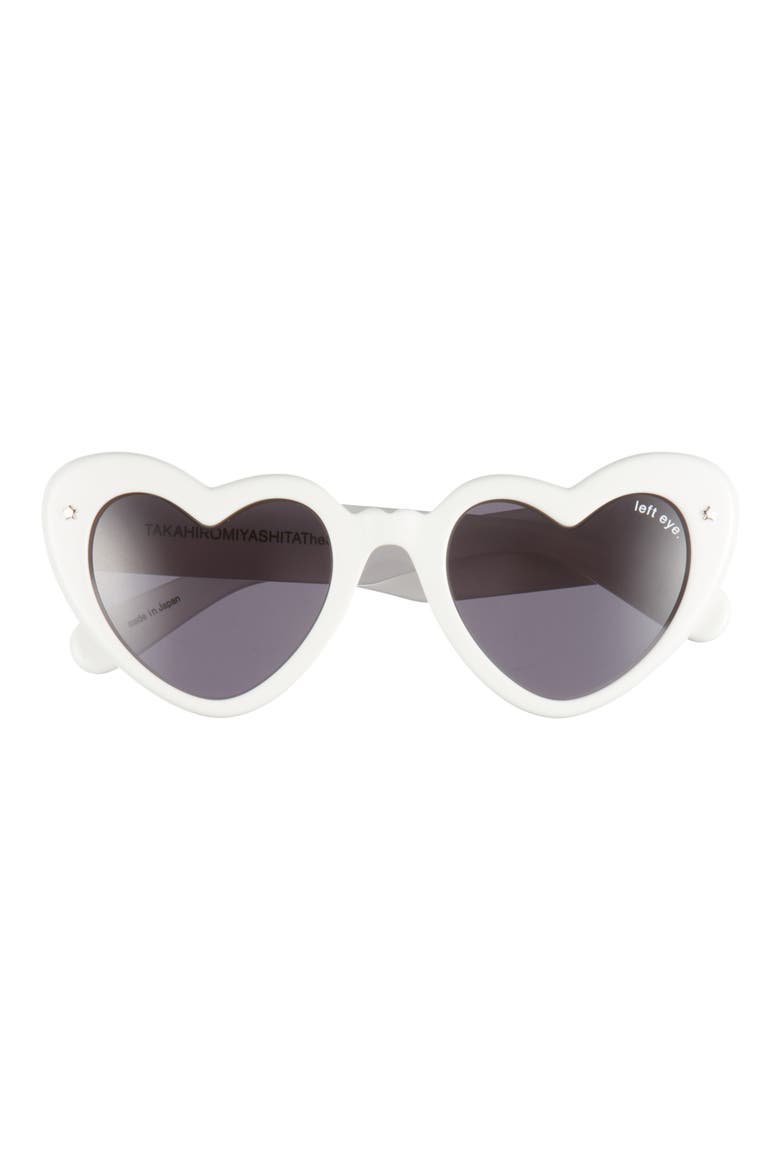 Lolita Heart Shape Sunglasses, Main, color, WHITE