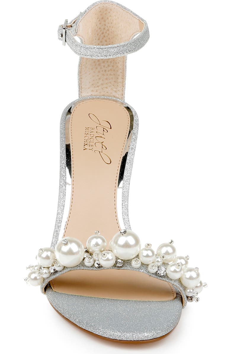 Jewel Badgley Mischka Laurence Ankle Strap Wedge Sandal, Alternate, color,