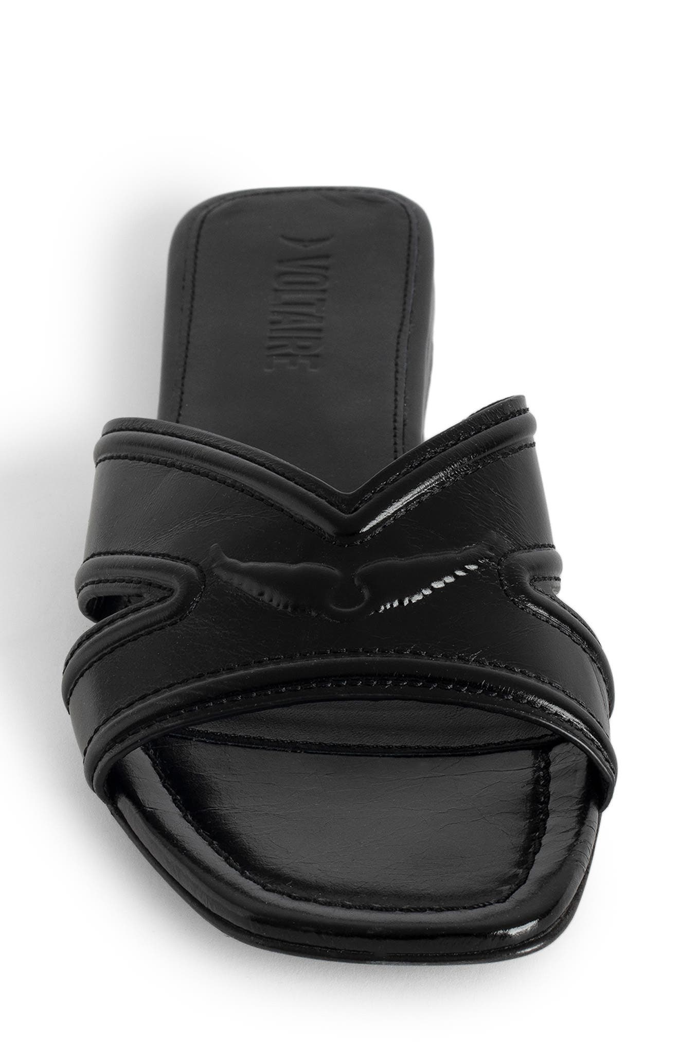 Zadig & Voltaire Azora Slide Sandal, Alternate, color, Noir