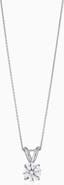 Oradina 14K Solid Gold Luminous 1.5 Carat Lab Diamond Solitaire Necklace