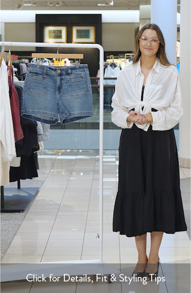 Jane Welt Pocket High Waist Denim Shorts, sales video thumbnail