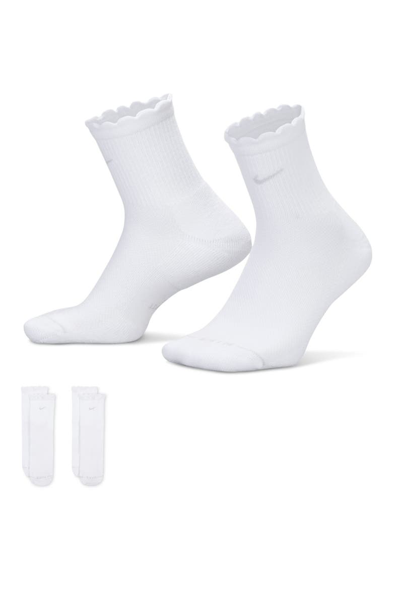 2-Pack Assorted Scallop Hem Crew Socks, Alternate, color, WHITE