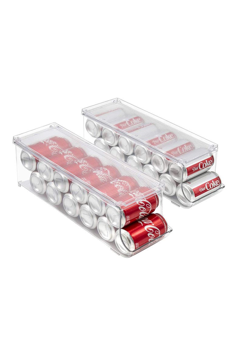 Soda Can Organizer Shelf - Set of 2, Alternate, color, CLEAR
