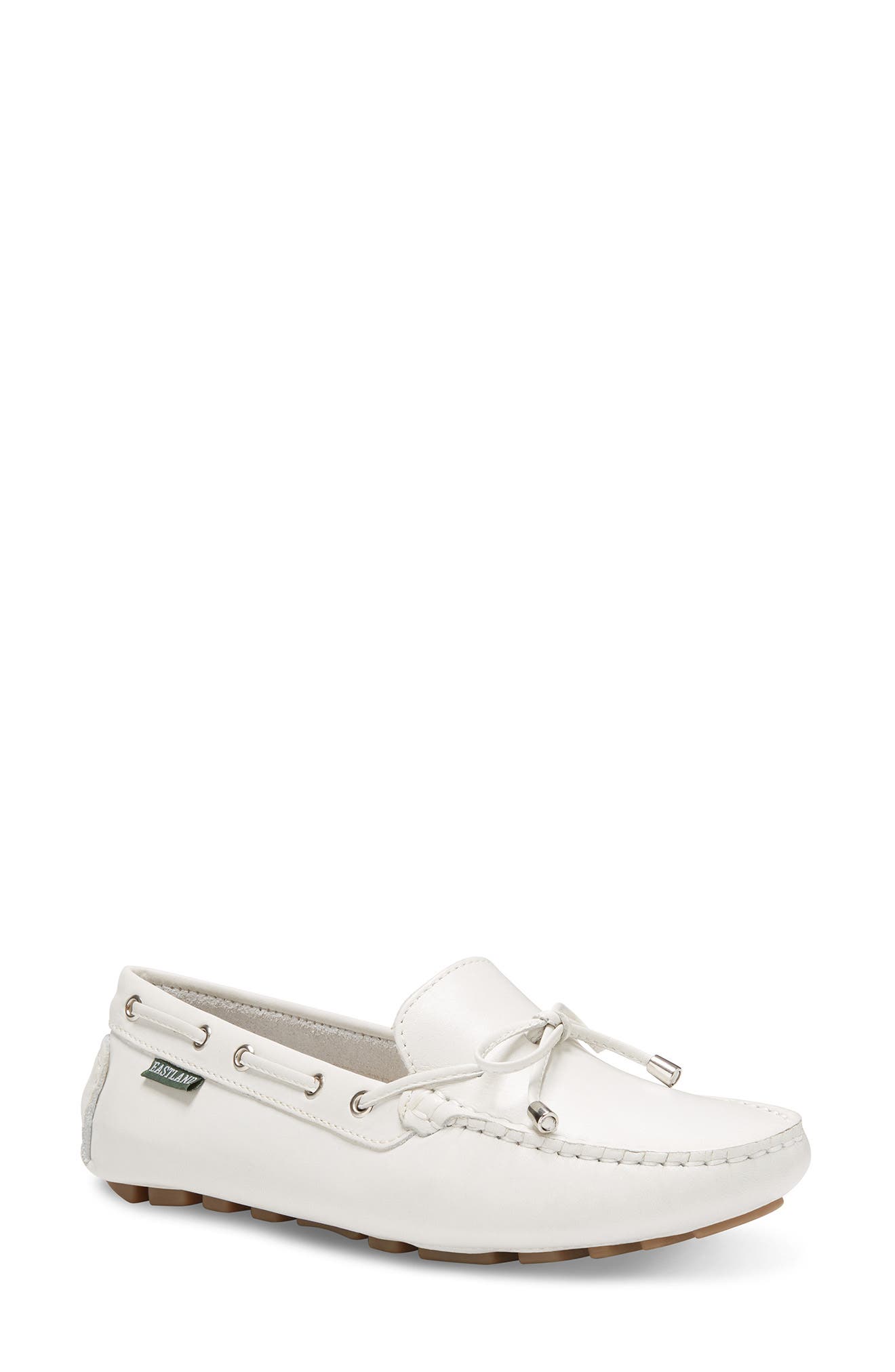 Marcella Leather Moc Loafer, Main, color, WHITE