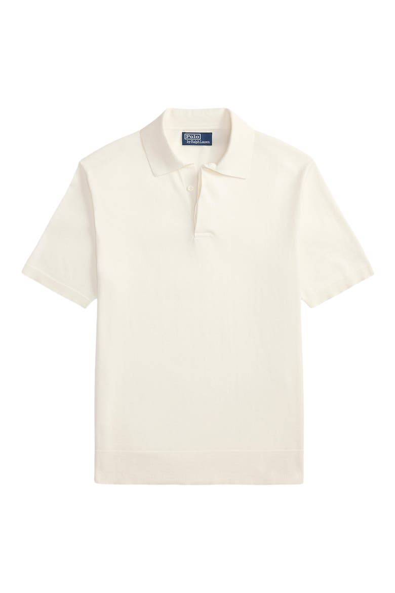 Rib Trim Cotton Polo, Alternate, color, DECKWASH WHITE