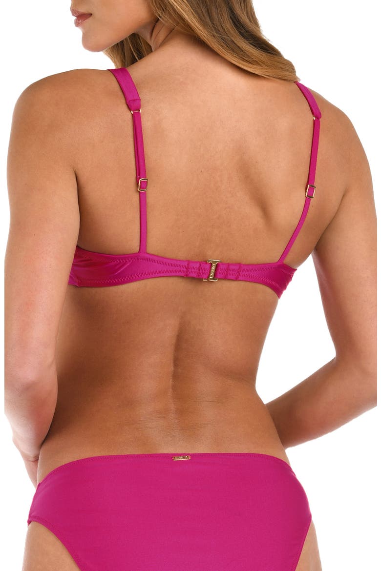 Lexie Metallic Bikini Top, Alternate, color, FUCHSIA