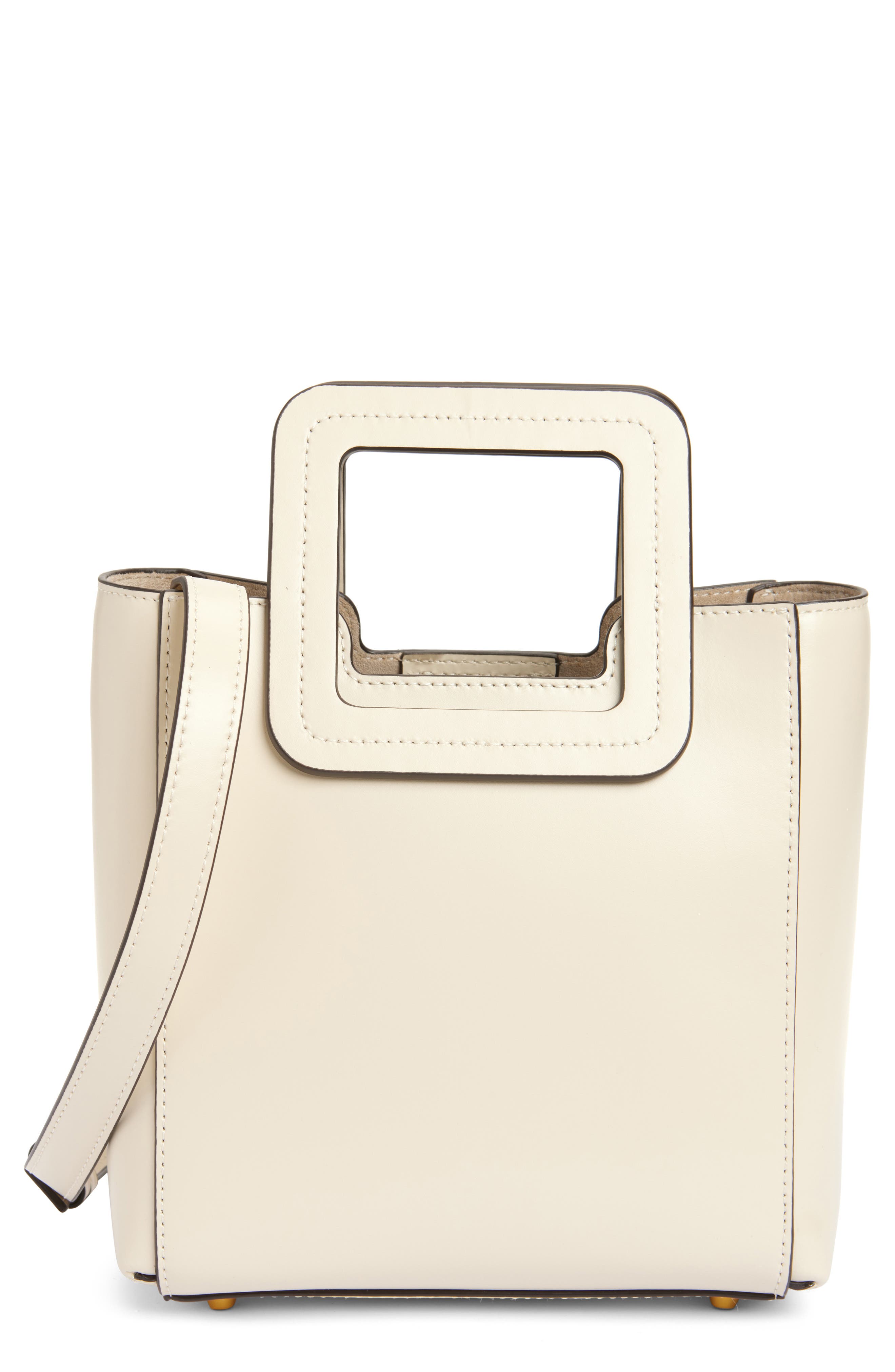 STAUD Mini Shirley Leather Satchel, Main, color, 