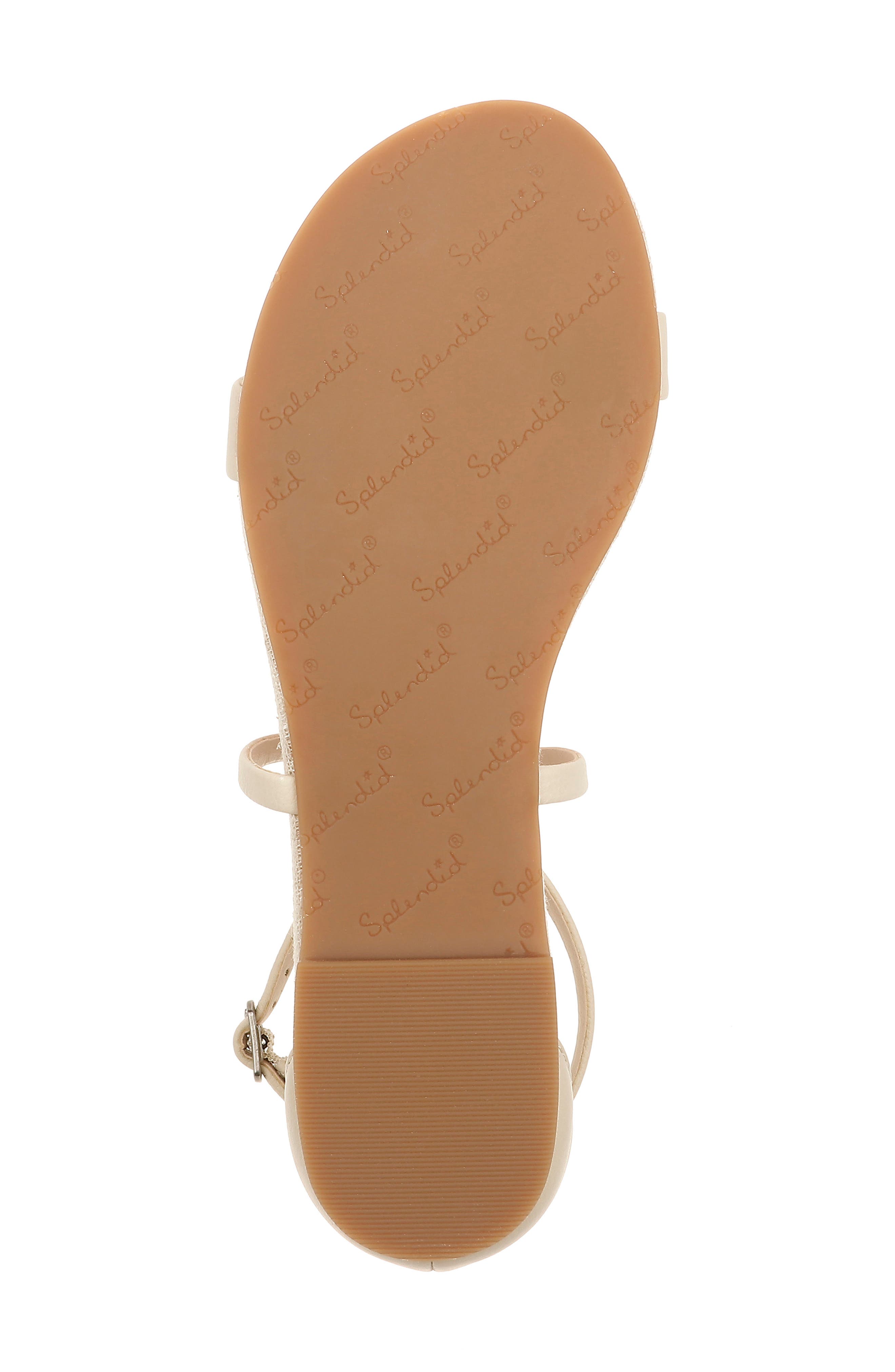 Michelle Ankle Strap Sandal, Alternate, color, EGGSHELL LEATHER