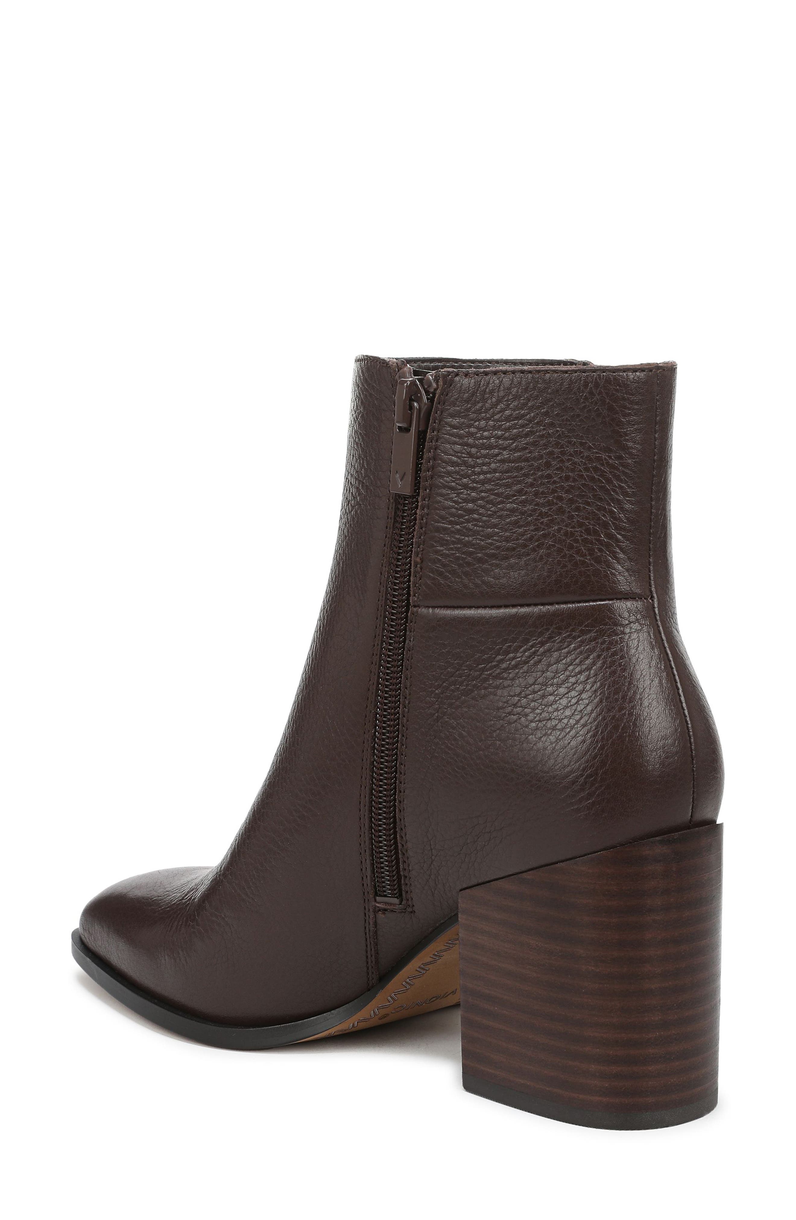 Vionic Vynn Plain Toe Bootie, Alternate, color, Chocolate Ganache