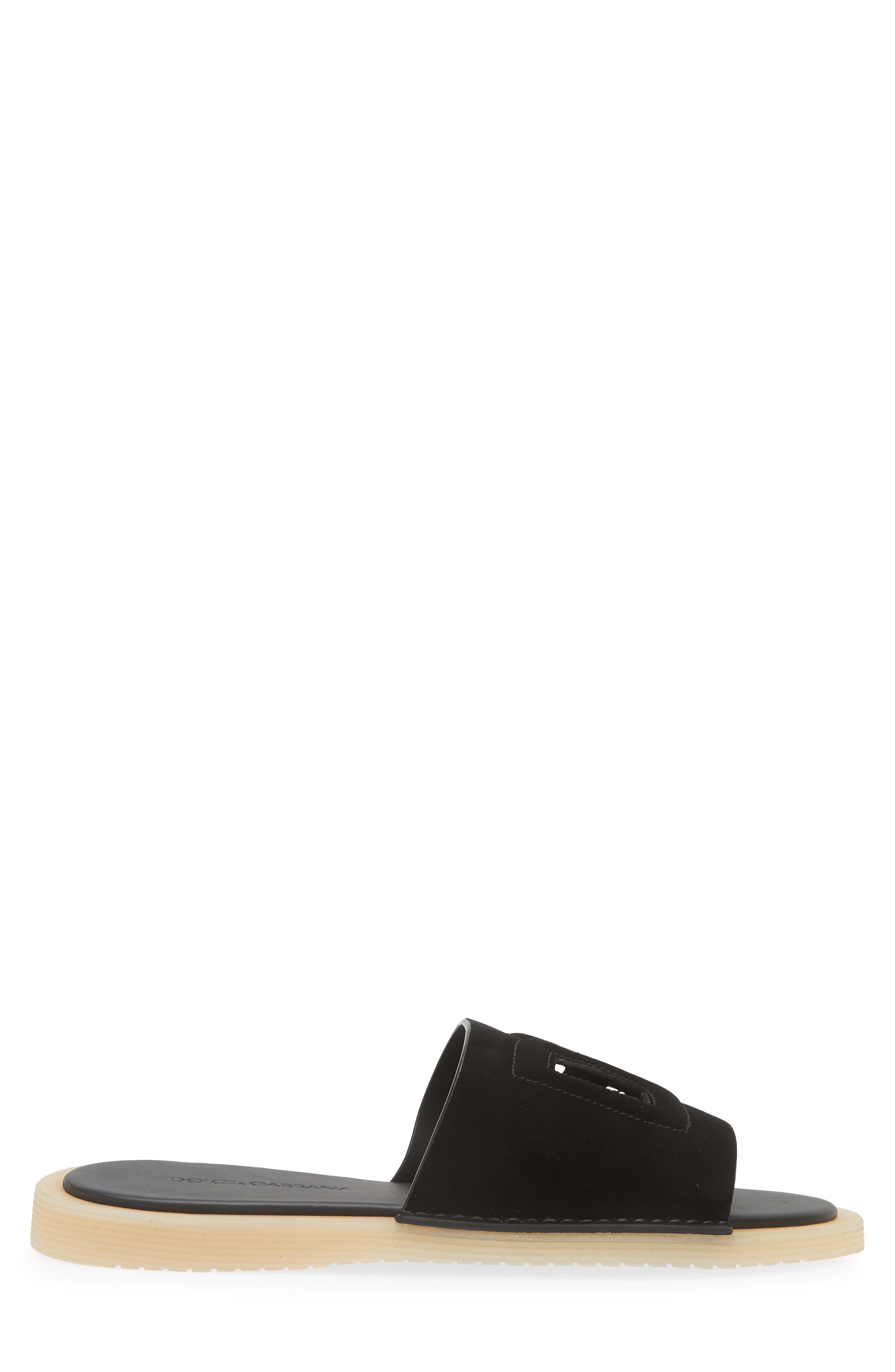 Dolce&Gabbana Crosta Slide Sandal, Alternate, color, Black