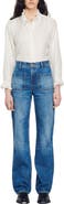 SANDRO Flared faded jeans