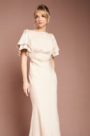Coast High Neck Crepe Maxi Dress