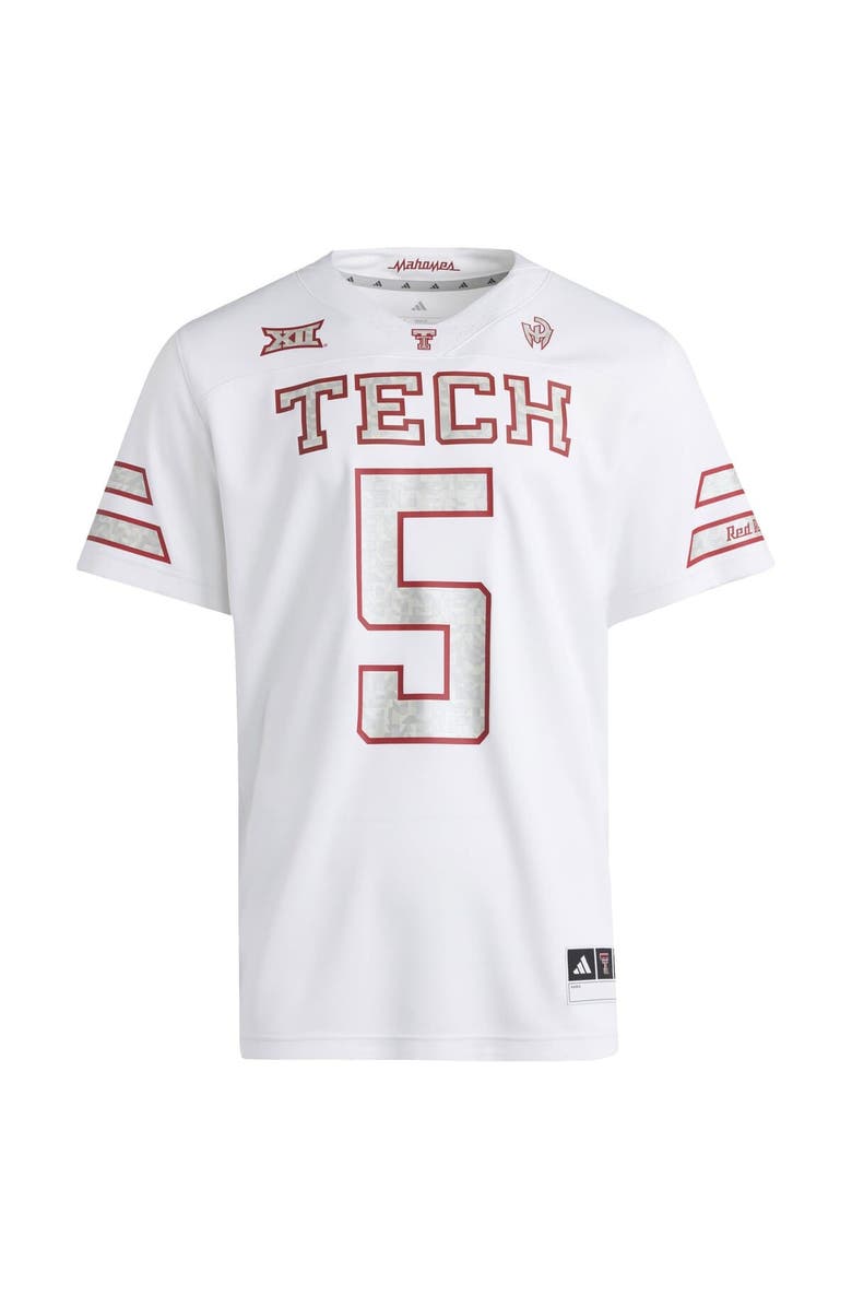 adidas Men's adidas x Mahomes White Texas Tech Red Raiders Premier Strategy Jersey, Alternate, color, 