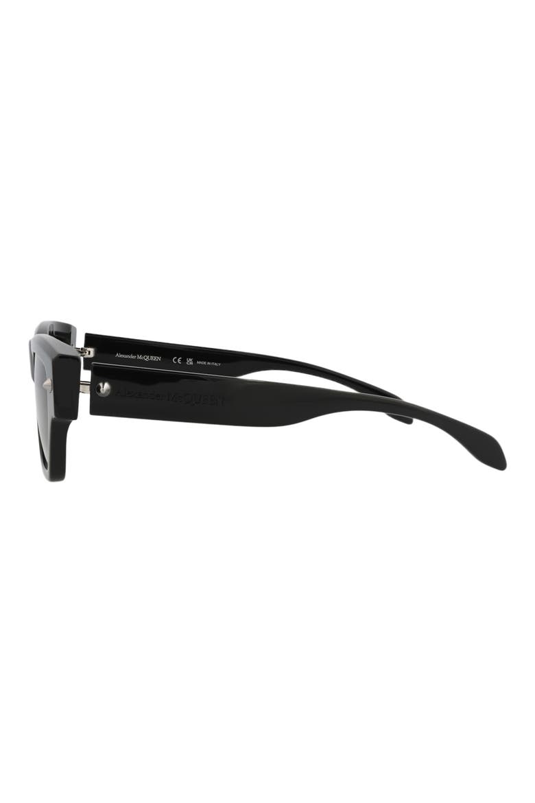 53mm Square Sunglasses, Alternate, color, BLACK BLACK GREY