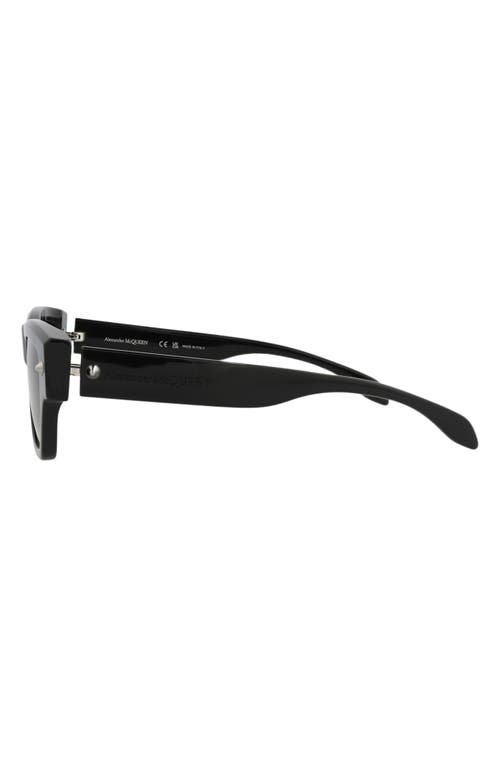 Alexander Mcqueen Mcqueen 53mm Square Sunglasses In Black