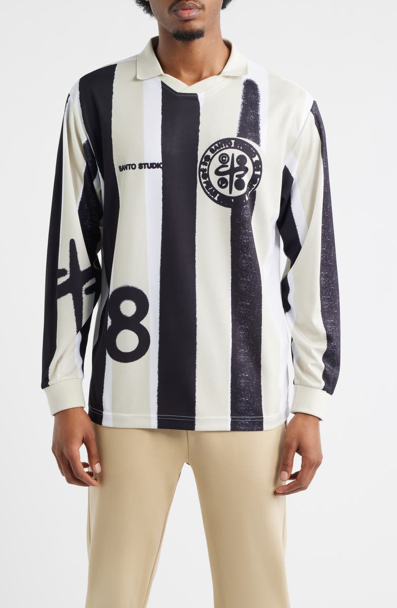 SANTO STUDIO Team Long Sleeve Club Jersey, Main, color, Black