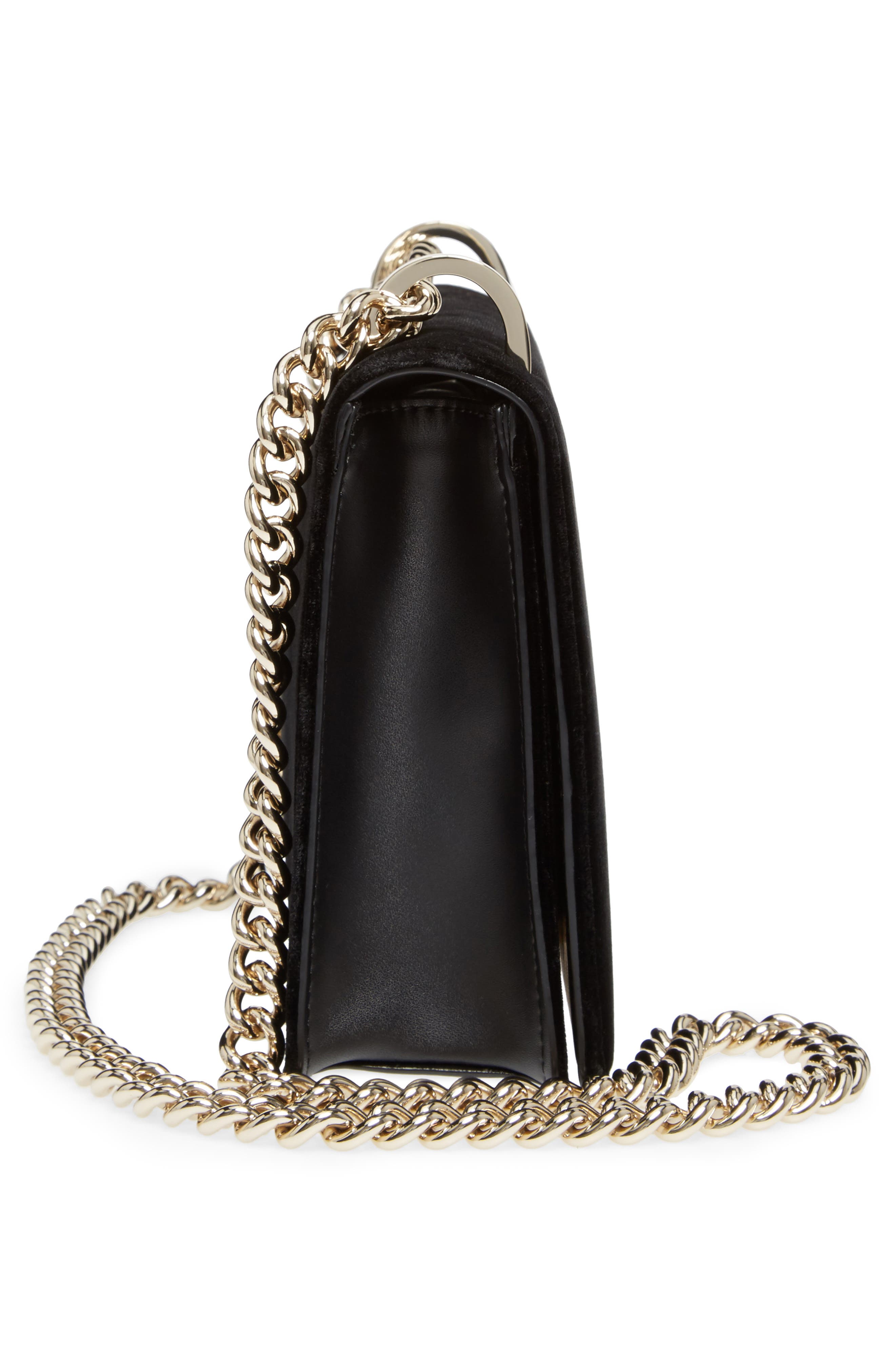 watson lane marci velvet clutch, Alternate, color, BLACK
