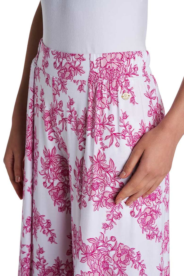 Women's Lynsu Wide Leg Pants with Overlap Detail, UPF 50+ Sun Protection, Alternate, color, Fuchsia Pink