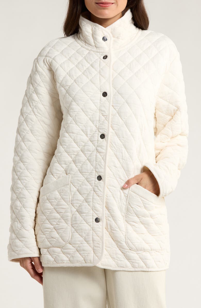 Tommy Bahama Puff Jacquard Barn Jacket, Alternate, color, Coconut