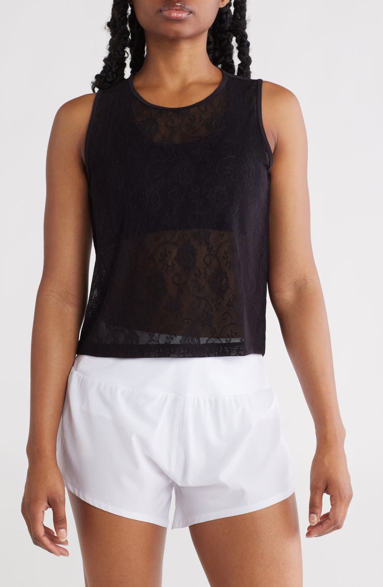 X by Gottex Lace Sleeveless Top, Main, color, 