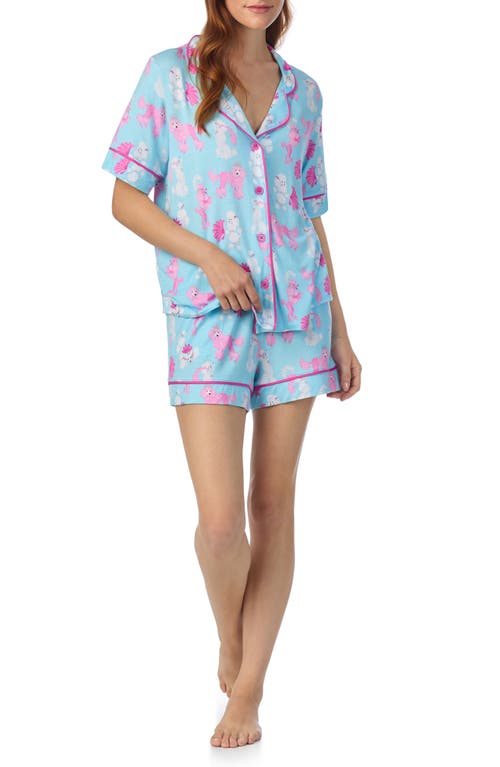 Room Service Pjs Print Short Pajamas In Blue