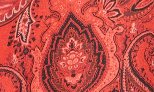 L Agence L'agence Dani Paisley Silk Button-up Shirt In Red