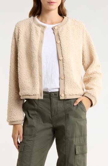 Sanctuary Bouclé Jacket In White