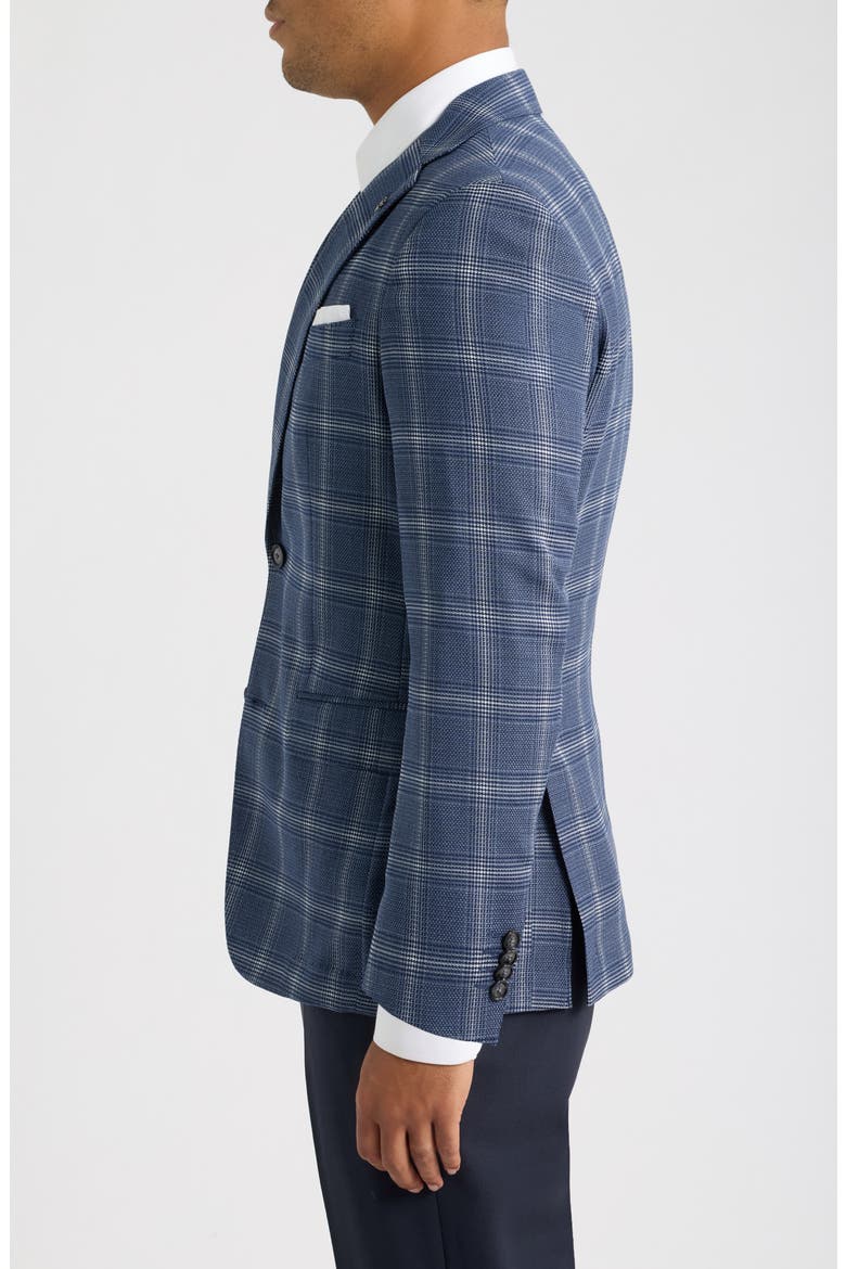 Hutson Slim Fit Dark Blue Windowpane Check Sport Coat, Alternate, color, DARK BLUE