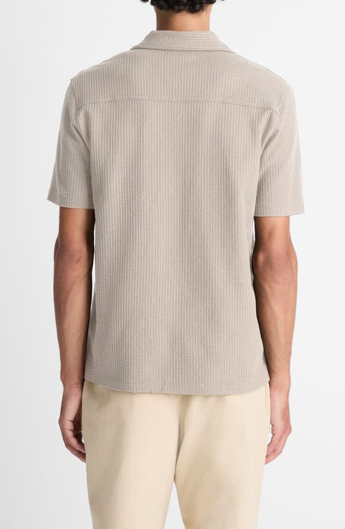Vince Regular Fit Seersucker Cuban Shirt