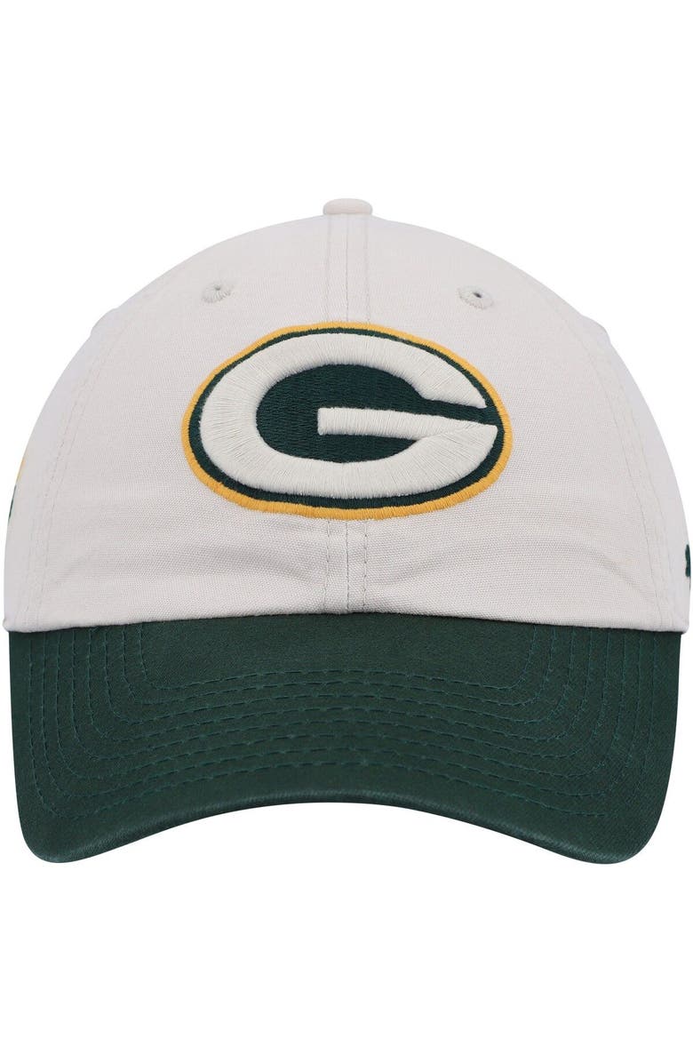 '47 Men's '47 Cream/Green Green Bay Packers Sidestep Clean Up Adjustable Hat, Alternate, color, 