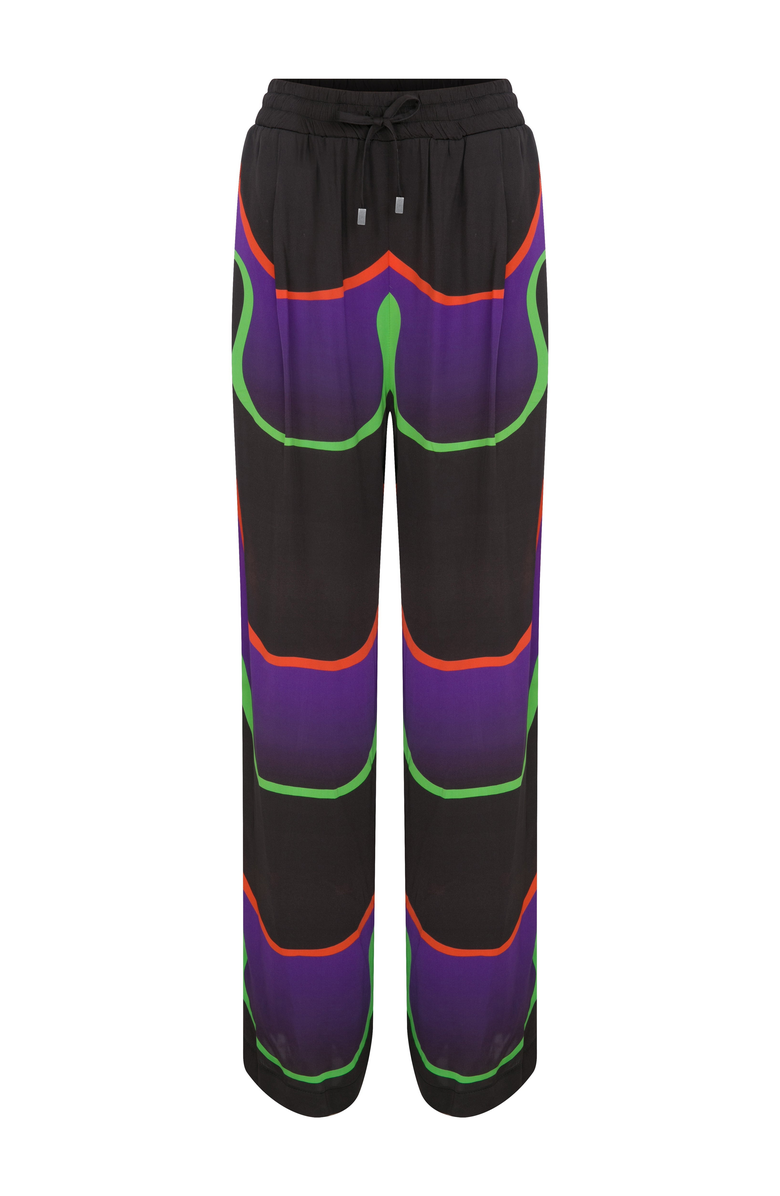 Je Te Veux WAVES PANT, Main, color, Black / Abstract Print