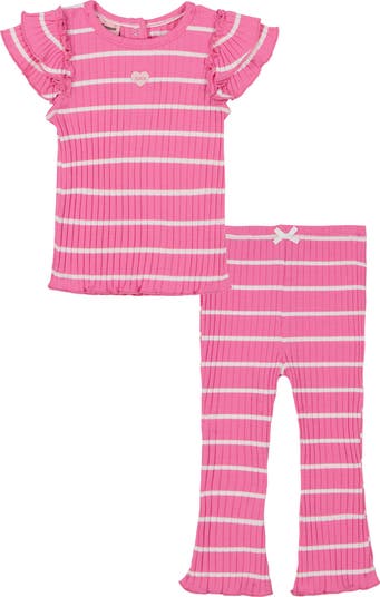 Flutter Sleeve Top & Flare Pants Set