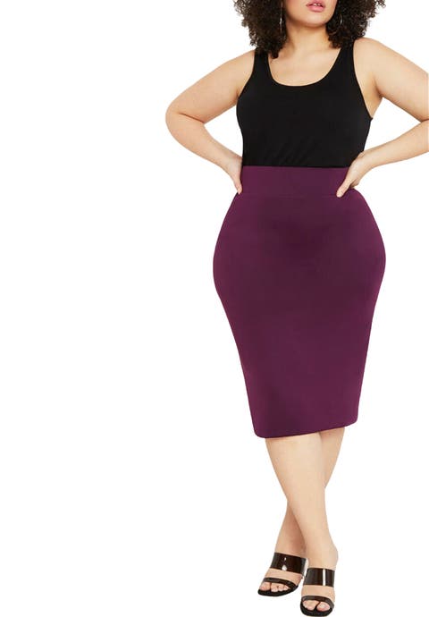 Neoprene Pencil Skirt