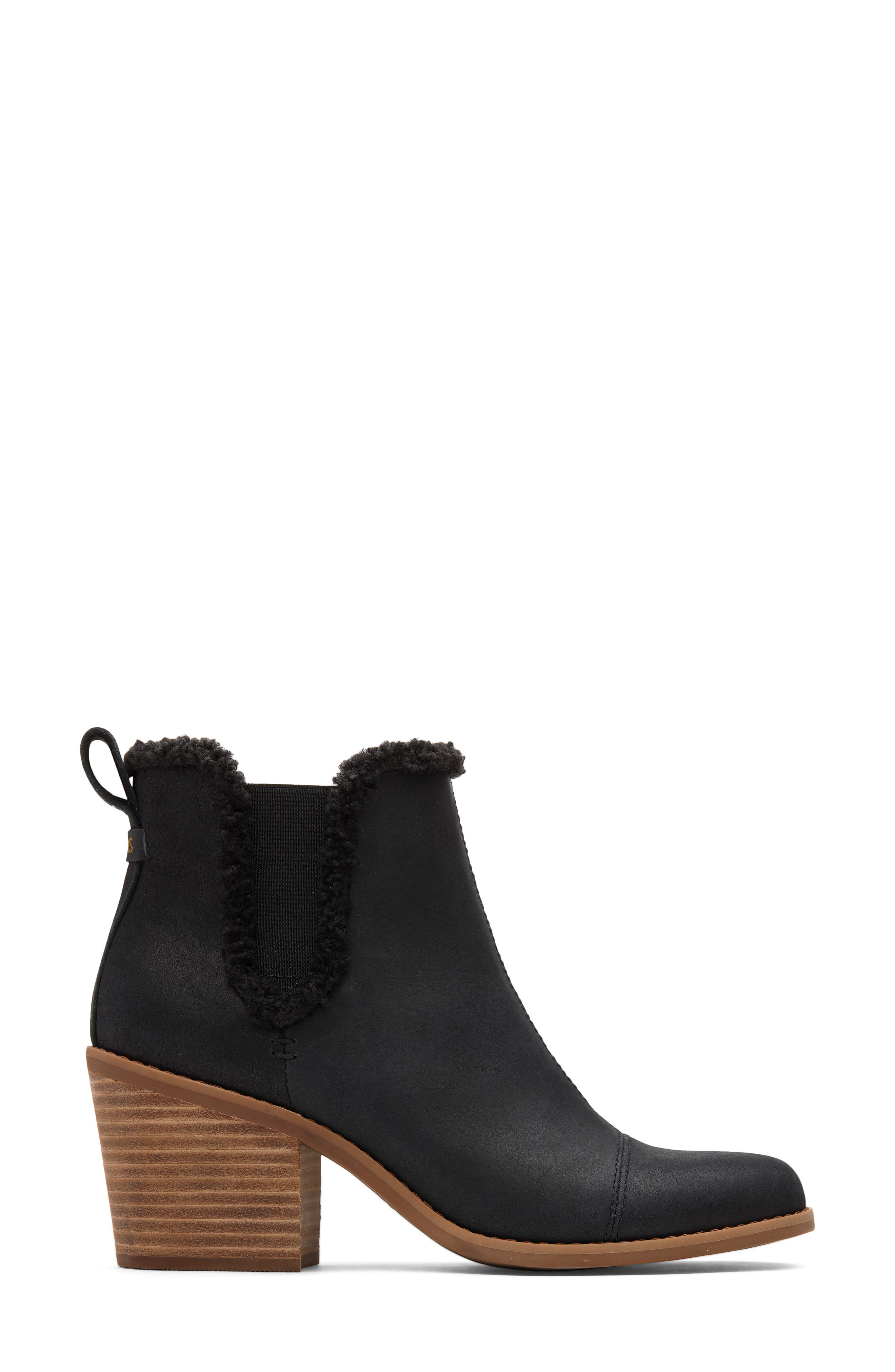 TOMS Everly Faux Fur Trim Bootie, Alternate, color, 