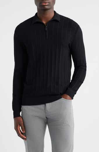 Emporio Armani Rib Quarter Zip Sweater