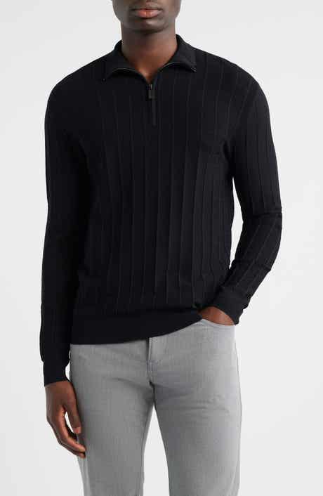 Emporio Armani Rib Quarter Zip Sweater