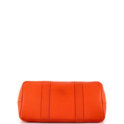 Pre-owned Hermes  Hermes Garden Party Tote Leather 36 In Orange
