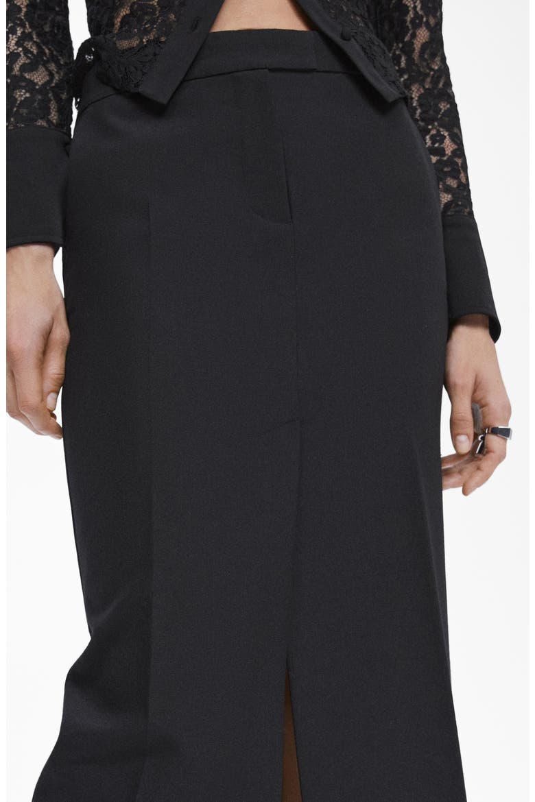 Wool Blend Pencil Skirt, Alternate, color, BLACK