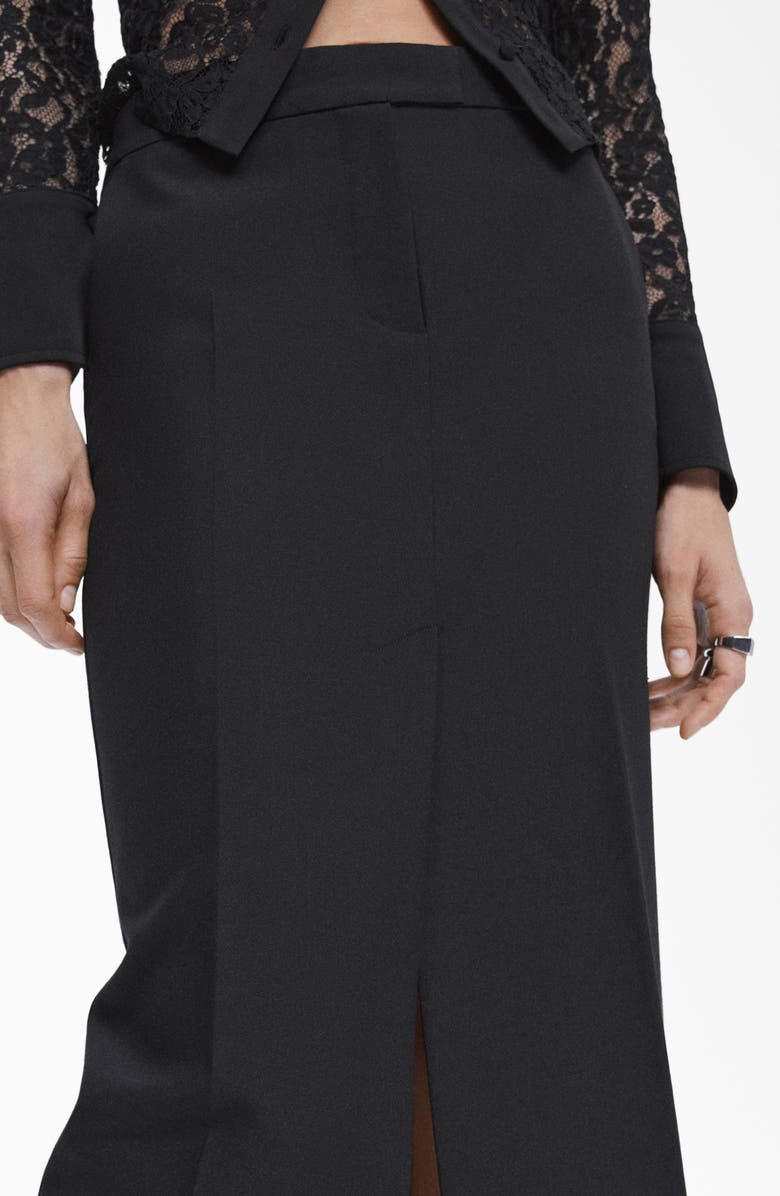 MANGO Wool Blend Pencil Skirt, Alternate, color, 