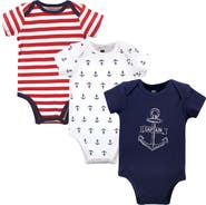 Hudson Baby Triple Pack of Essential Cotton One-Piece Rompers
