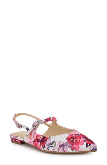 NINE WEST NINE WEST DAVED POINTED TOE SLINGBACK FLAT