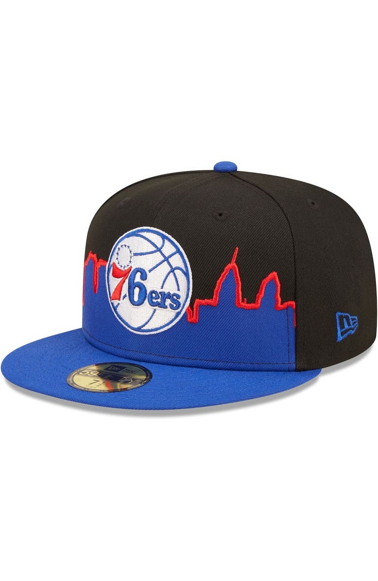 New Era Men's New Era Royal/Black Philadelphia 76ers 2022 Tip-Off 59FIFTY Fitted Hat, Alternate, color,
